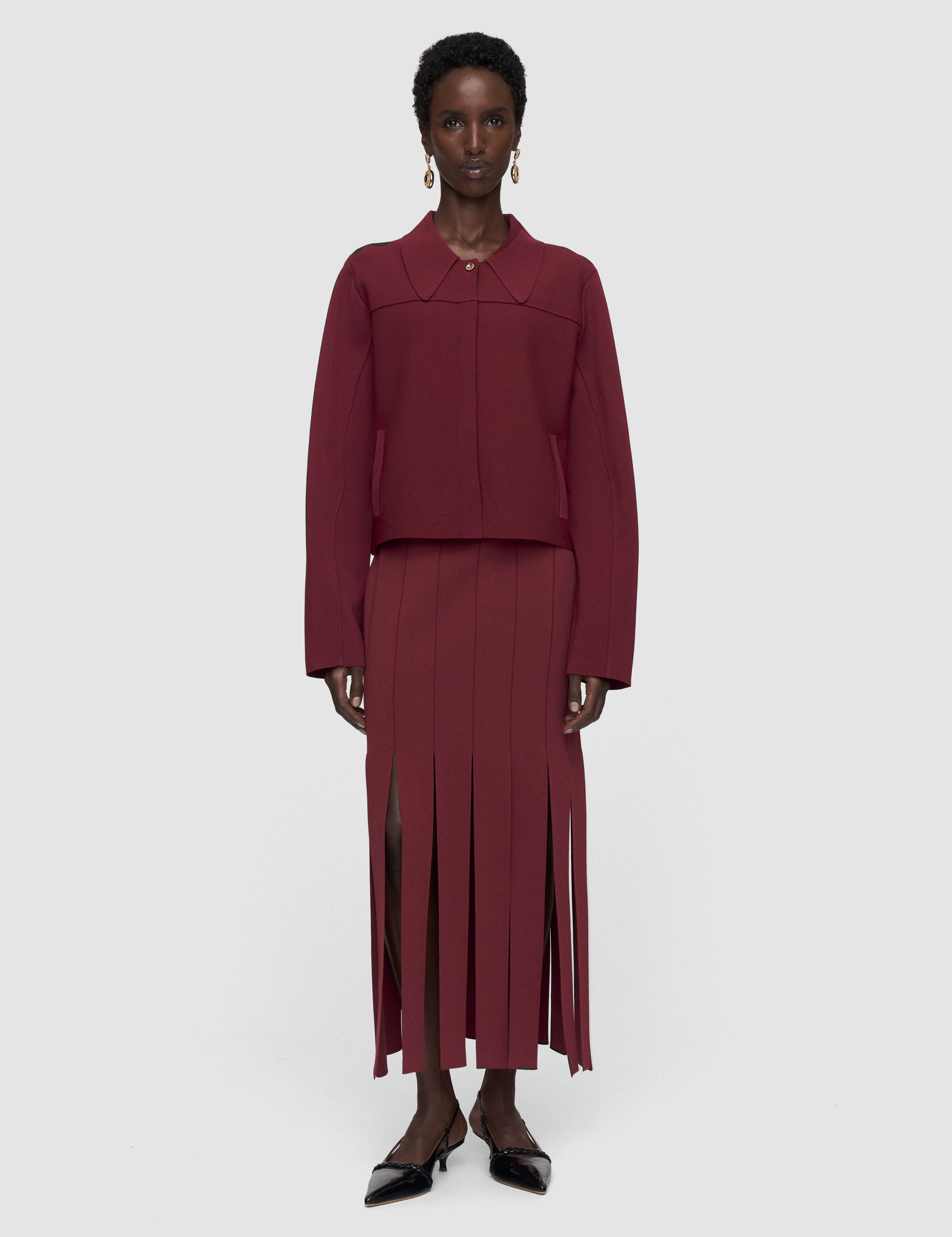 Red Gare Compact Milano Knit Jacket - Joseph