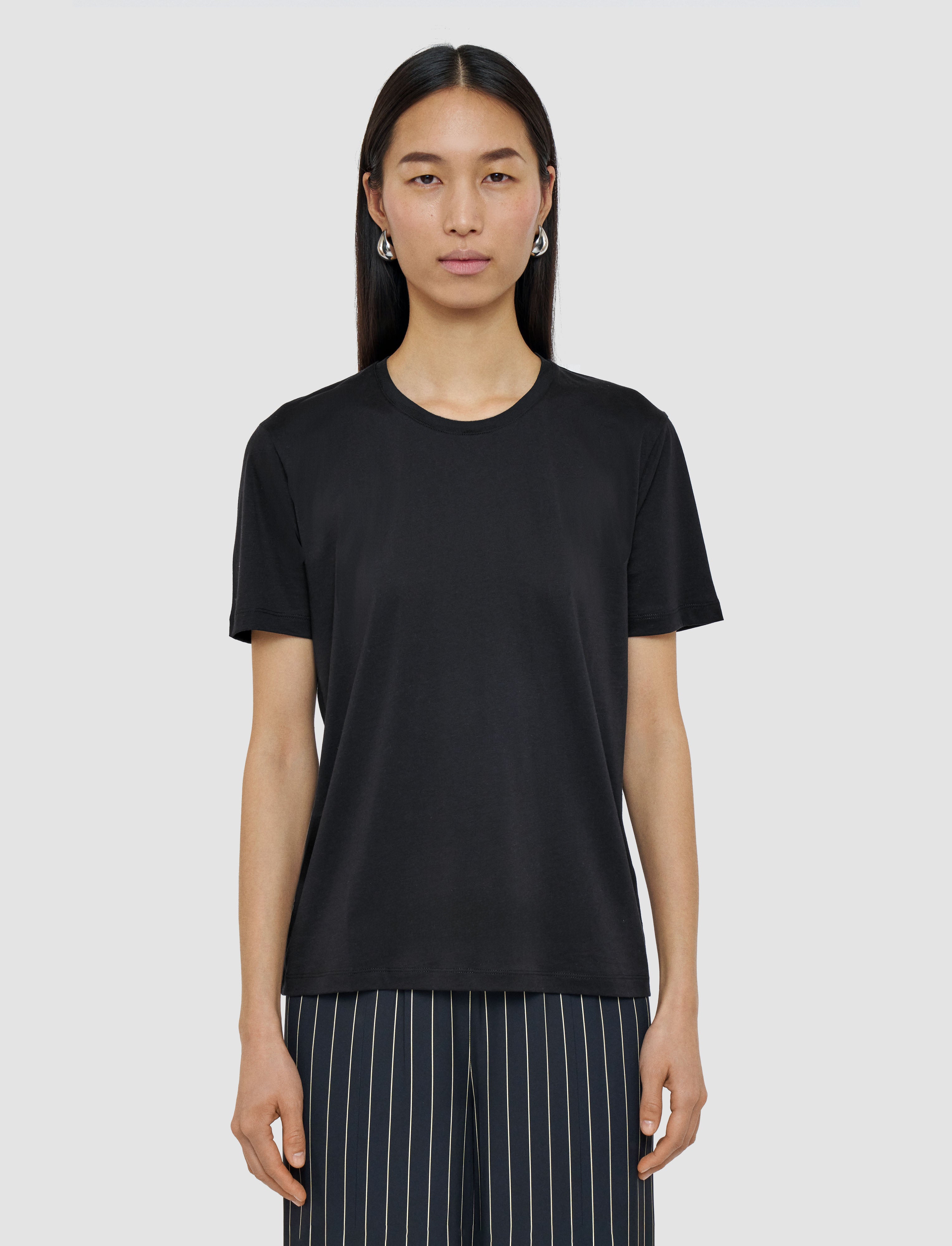 black-cotton-silk-jersey-t-shirt-JOSEPH