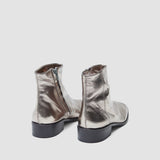 Gold Metallic Leather Ankle Boots - Joseph