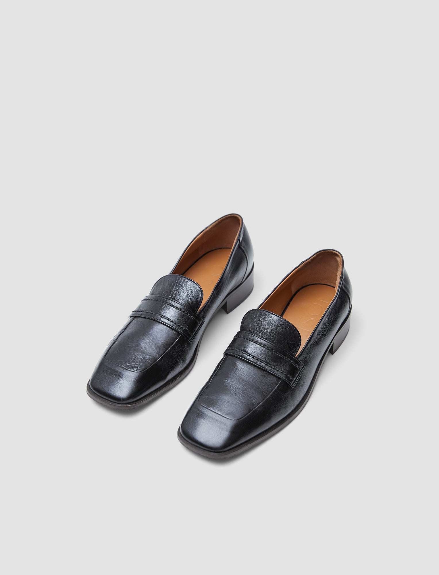 black-leather-penny-loafers-JOSEPH