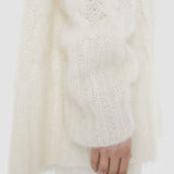 White Fortin Cable Mohair Jumper - Joseph