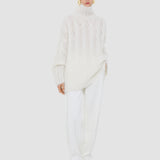 White Fortin Cable Mohair Jumper - Joseph