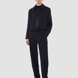 Black Aix Tailored Crepe Trousers - Joseph