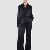 Black Dijon Double Satin Trousers - Joseph
