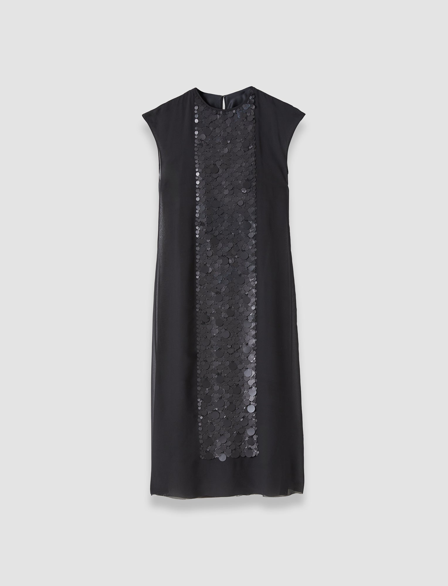 black-boulle-two-piece-chiffon-sequin-dress-JOSEPH