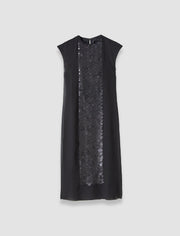 Black Boulle Two-Piece Chiffon Sequin Dress - Joseph