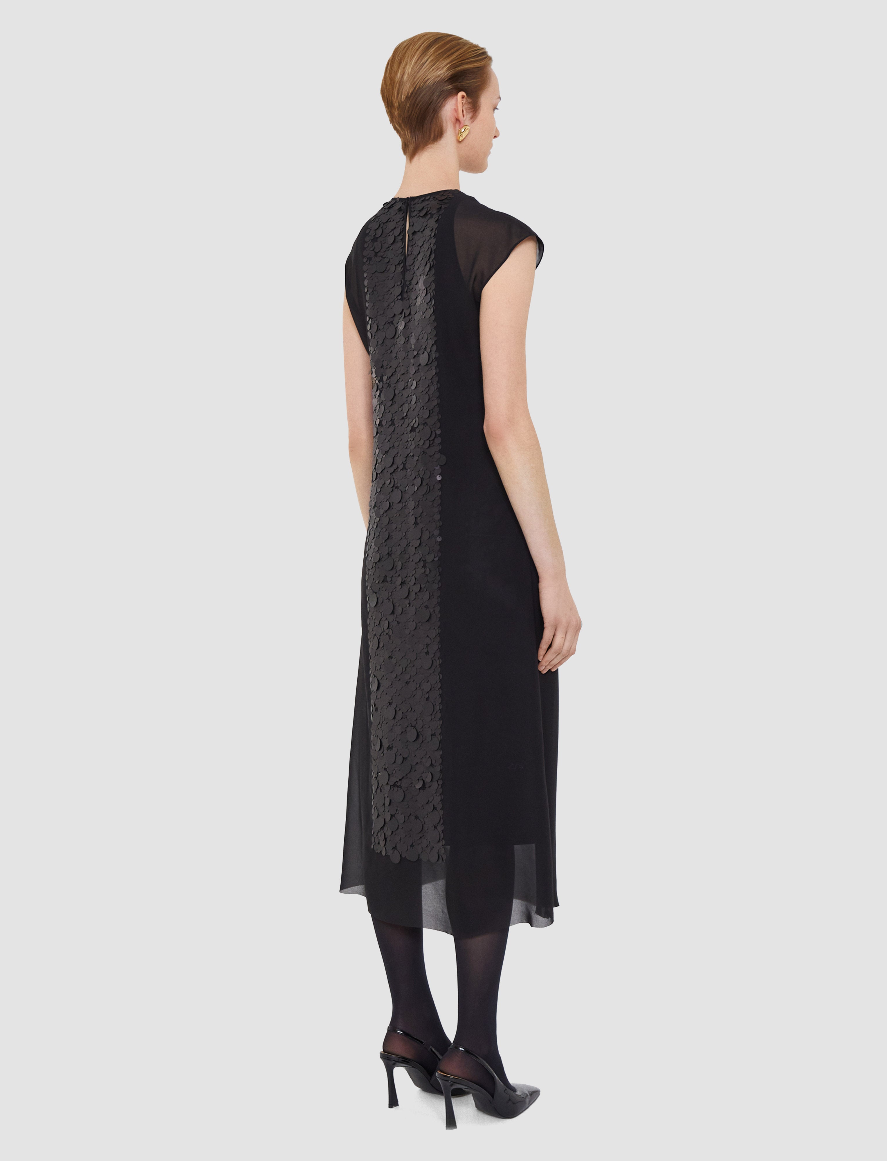 black-boulle-two-piece-chiffon-sequin-dress-JOSEPH