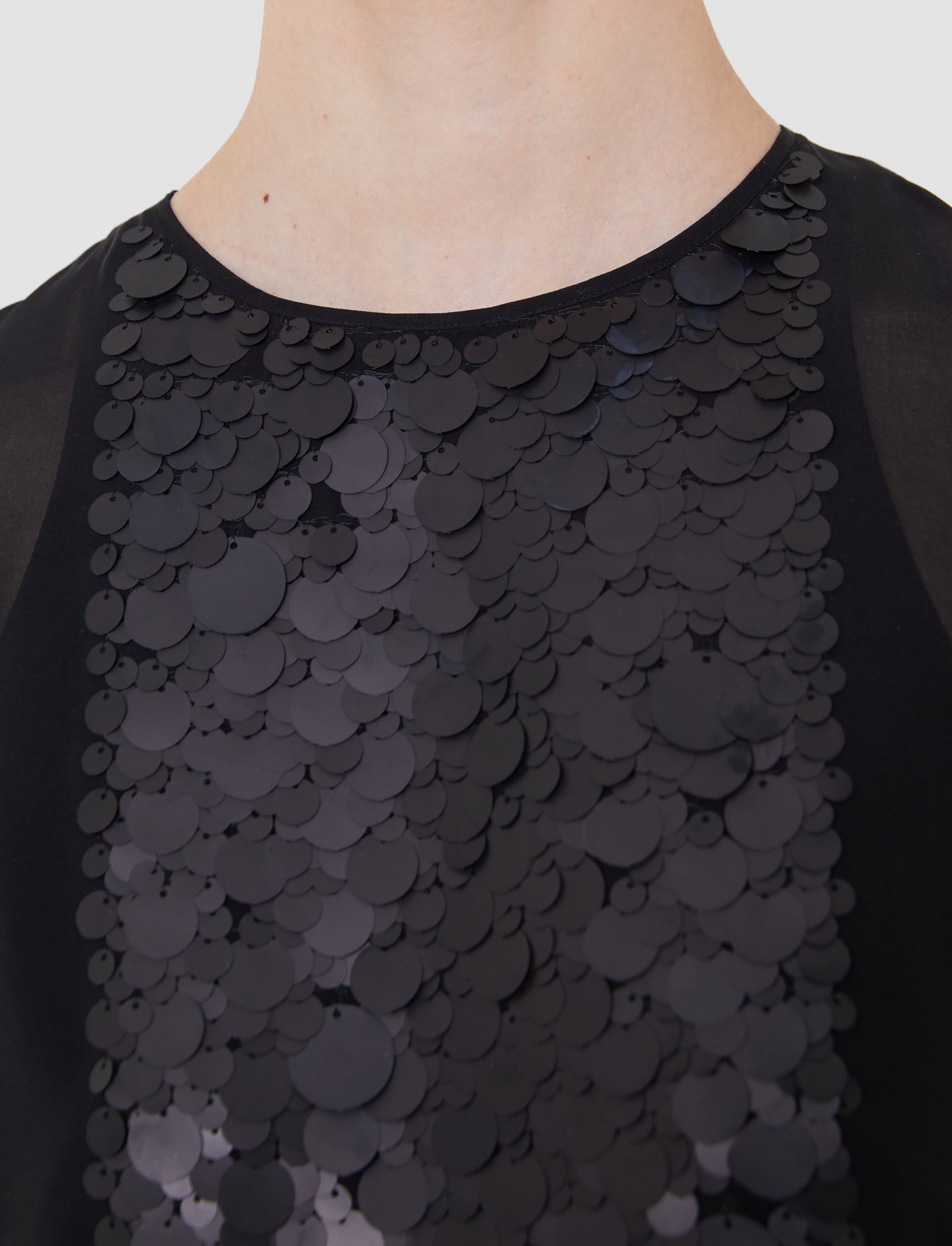 black-boulle-two-piece-chiffon-sequin-dress-JOSEPH