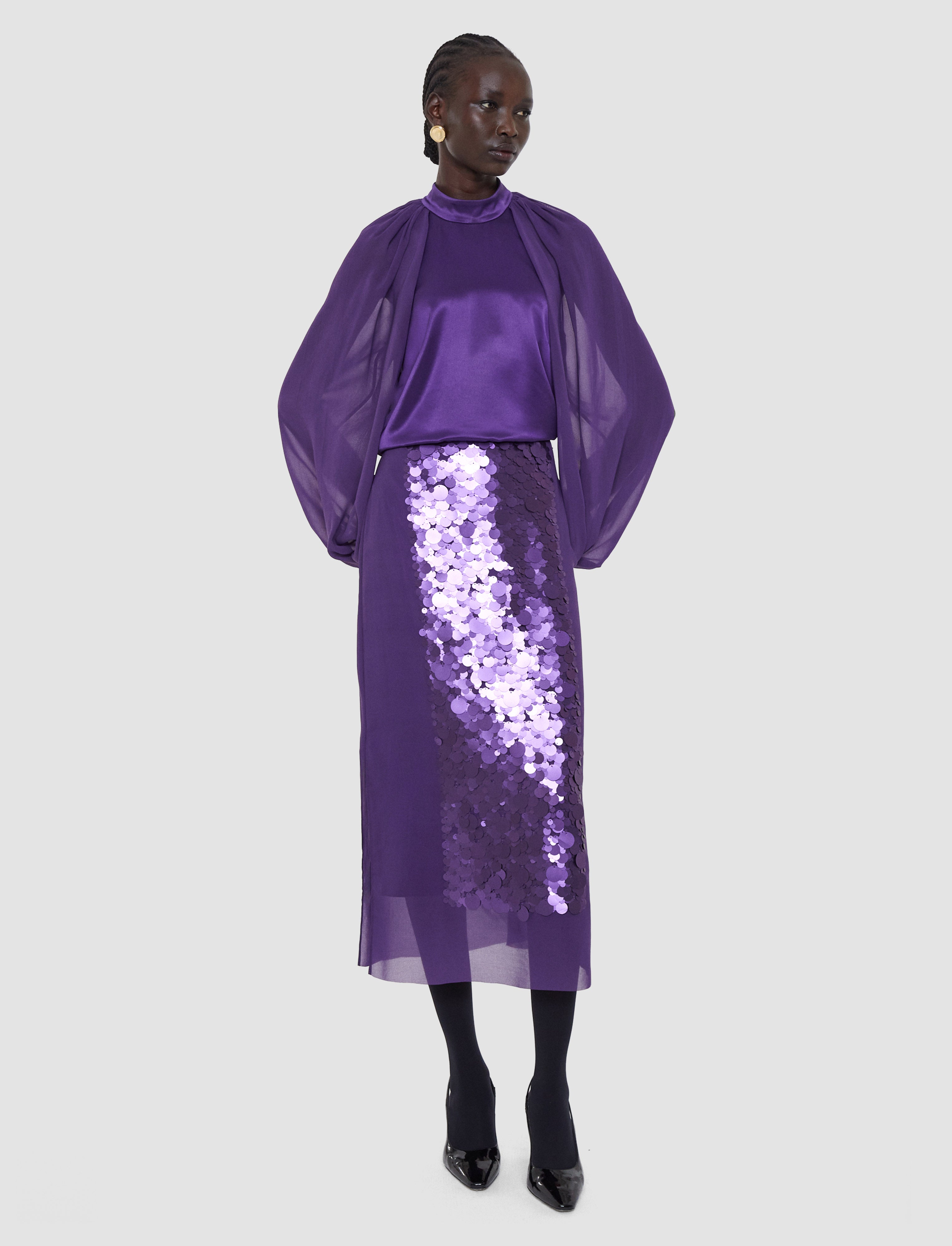 purple-cambo-chiffon-sequin-skirt-JOSEPH