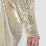 Gold Capri Lamé Silk Blouse - Joseph
