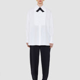 White Ferrus Tuxedo Cotton Shirt - Joseph