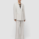 Grey Ferula Textured Cotton Linen Jacket - Joseph