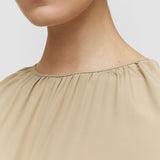 Green Libby Silk Blend Crepe Top - Joseph