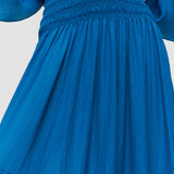 Blue Folia Textured Silk Skirt - Joseph