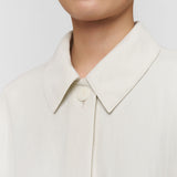 White Simi Linen Blend Shirt - Joseph