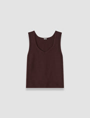 Purple Aba Pure Cashmere Tank Top - Joseph