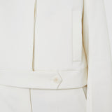 White Abbe Tailored Crepe Jacket - Joseph
