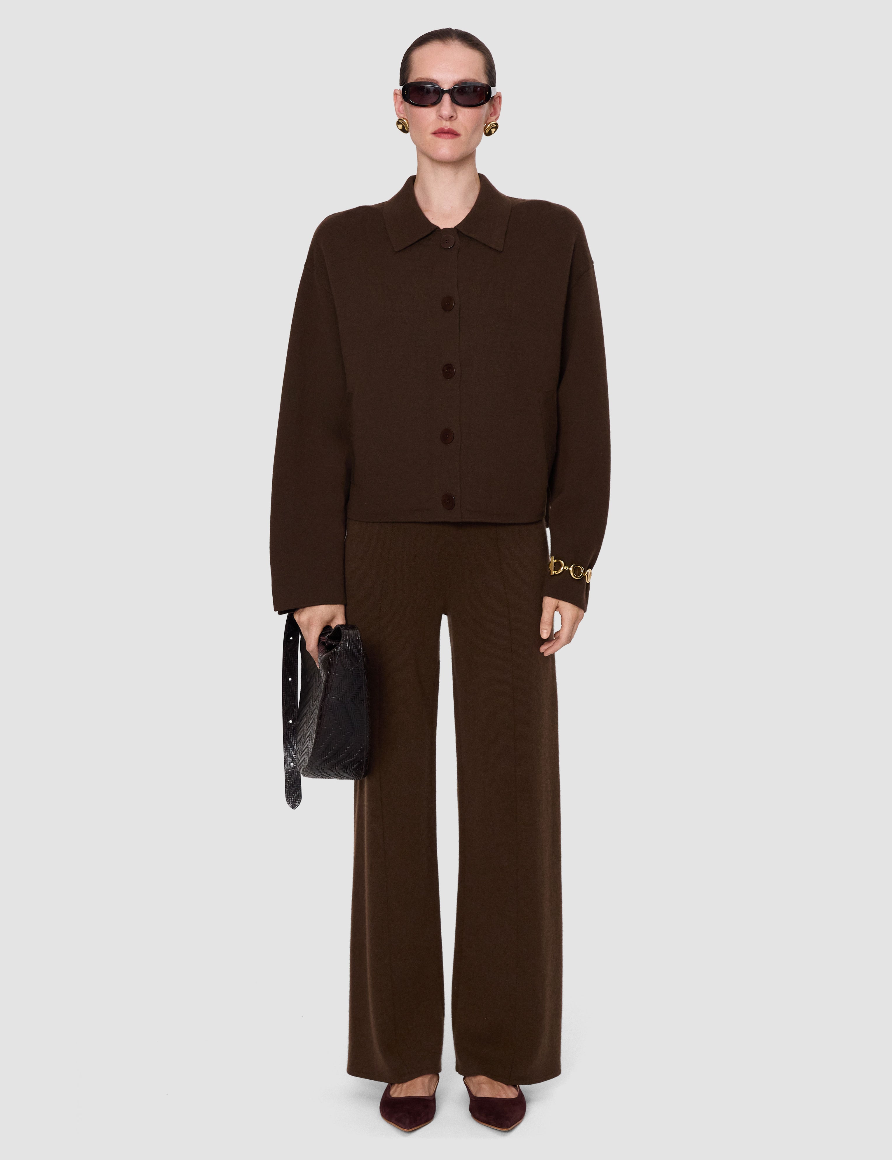 Brown Aemilia Double Side Cashmere Jacket - Joseph