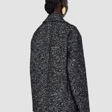 Black Agar Donegal Tweed Wool Coat - Joseph