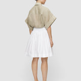 White Aissa Cotton Poplin Shorts - Joseph