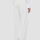 White Aix Tailored Crepe Trousers - Joseph