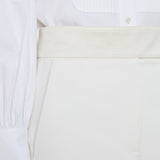 White Aix Tailored Crepe Trousers - Joseph