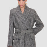 Grey Alessio Wool Twill Coat - Joseph