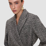 Grey Alessio Wool Twill Coat - Joseph