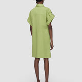 Green Ali Fluid Cotton Linen Dress - Joseph