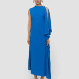 Blue Aly Crepe Cape Dress - Joseph