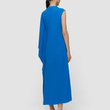 Blue Aly Crepe Cape Dress - Joseph