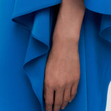 Blue Aly Crepe Cape Dress - Joseph