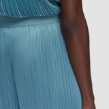 Blue Amber Pleated Satin Trousers - Joseph