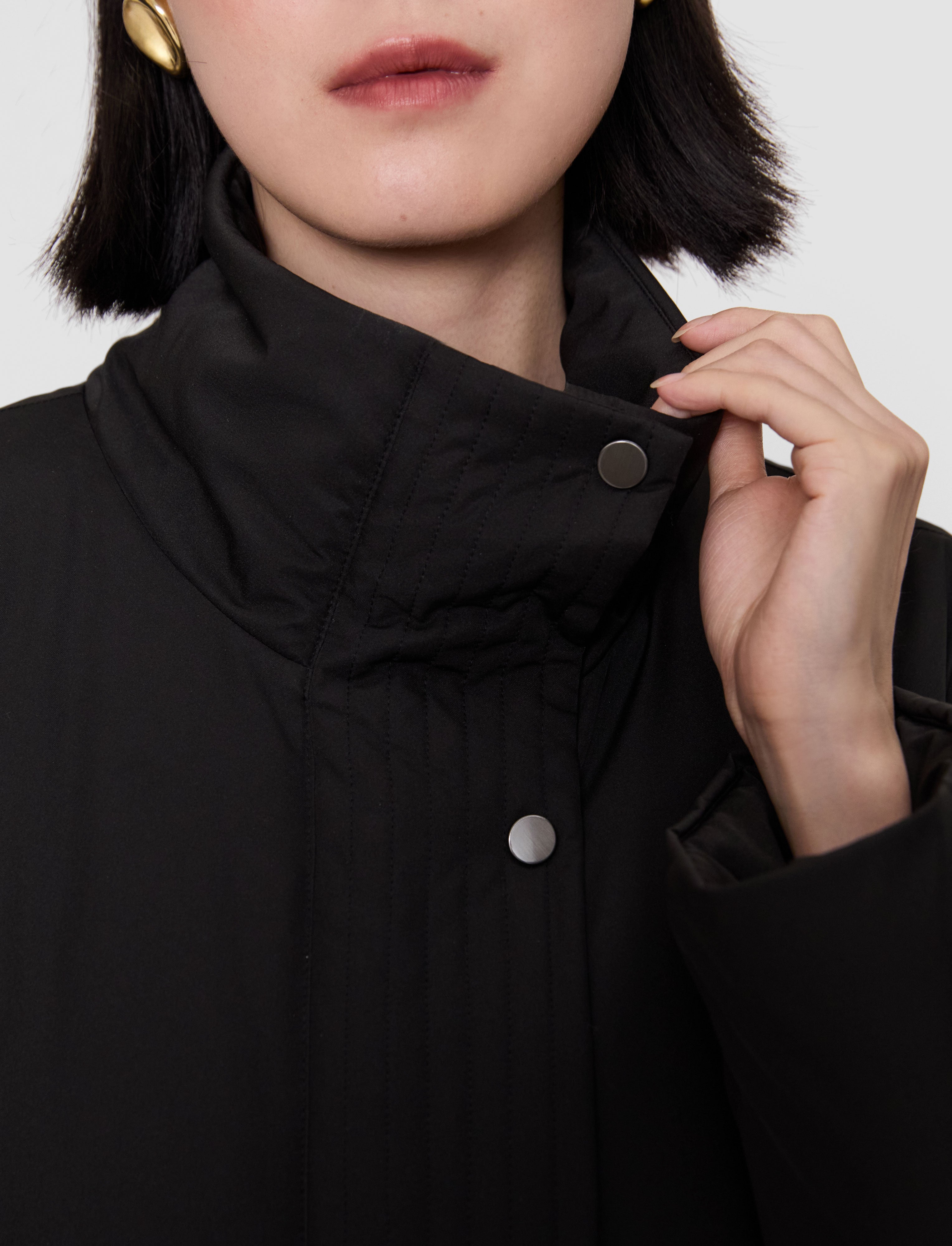 black-amilea-padded-outerwear-coat-JOSEPH