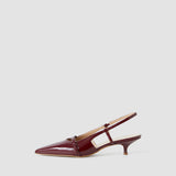 Red Anisa Patent Leather Sling Back Shoes - Joseph