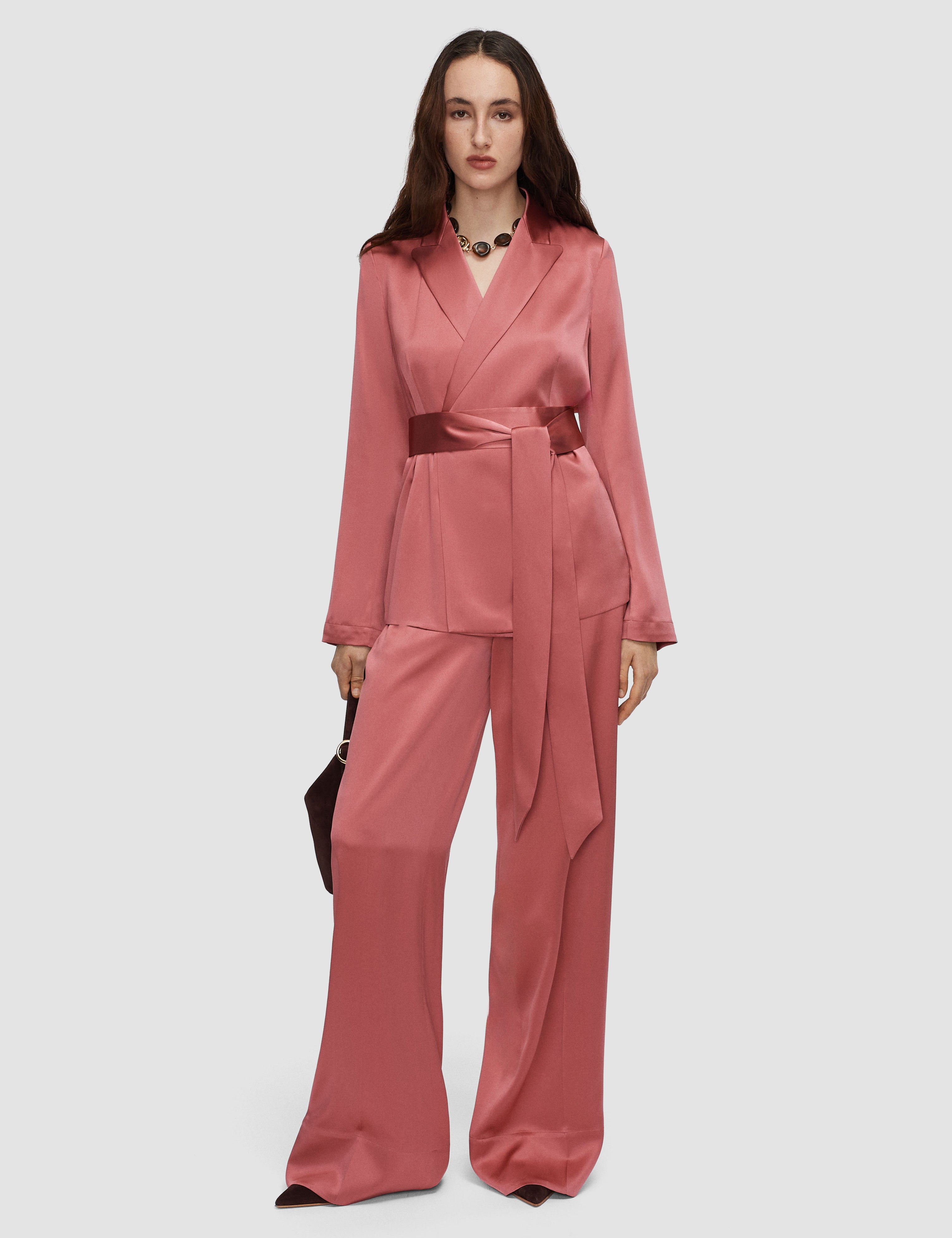 Pink Archer Silk Satin Jacket - Joseph