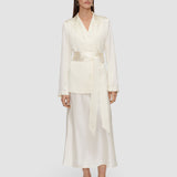White Archer Silk Satin Jacket - Joseph