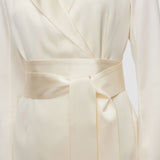 White Archer Silk Satin Jacket - Joseph