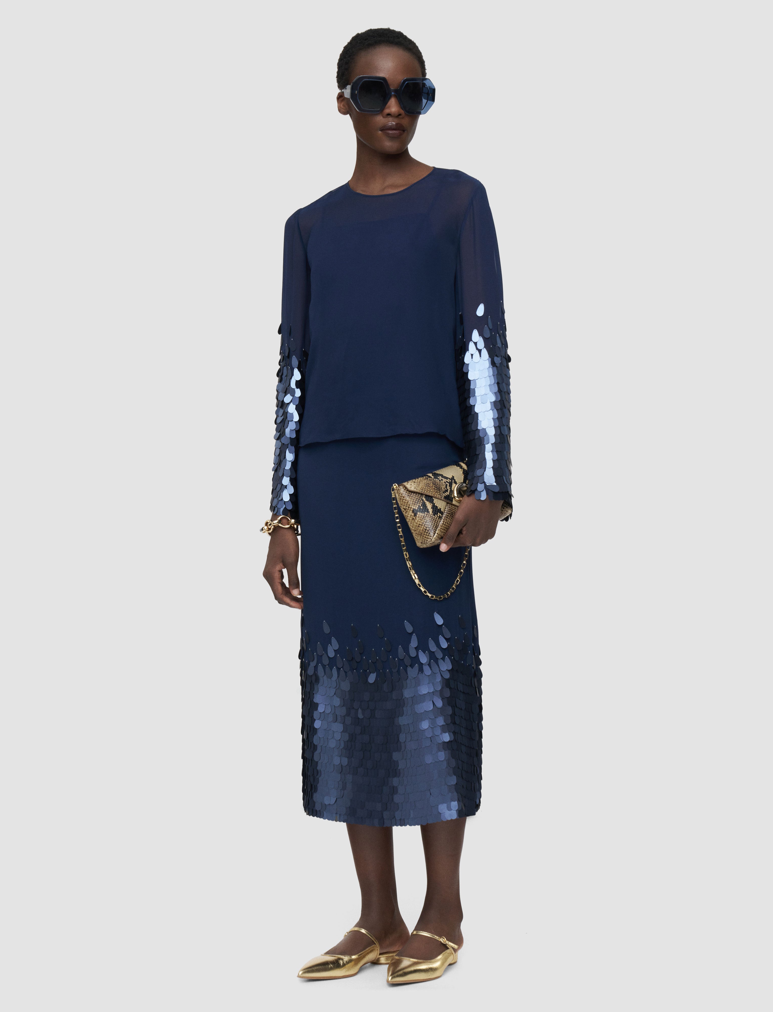 blue-ariane-chiffon-sequin-blouse-JOSEPH