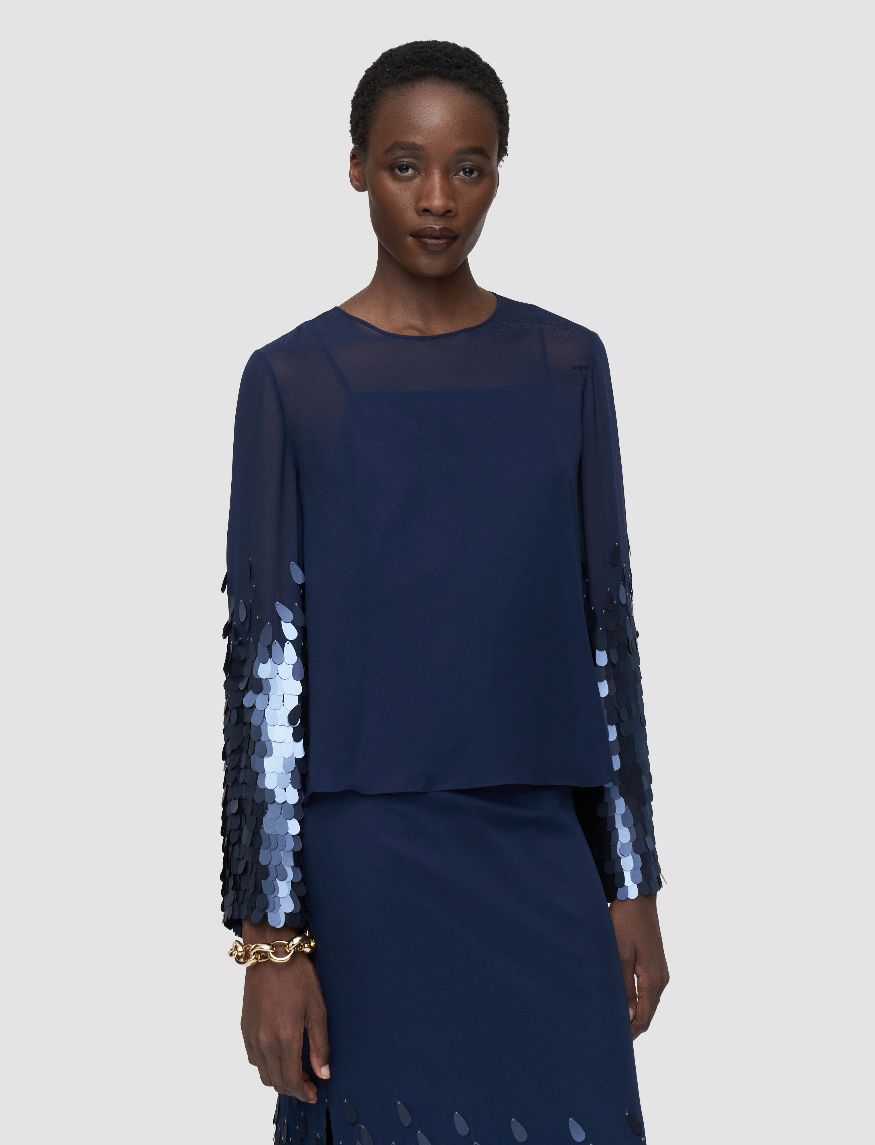 blue-ariane-chiffon-sequin-blouse-JOSEPH