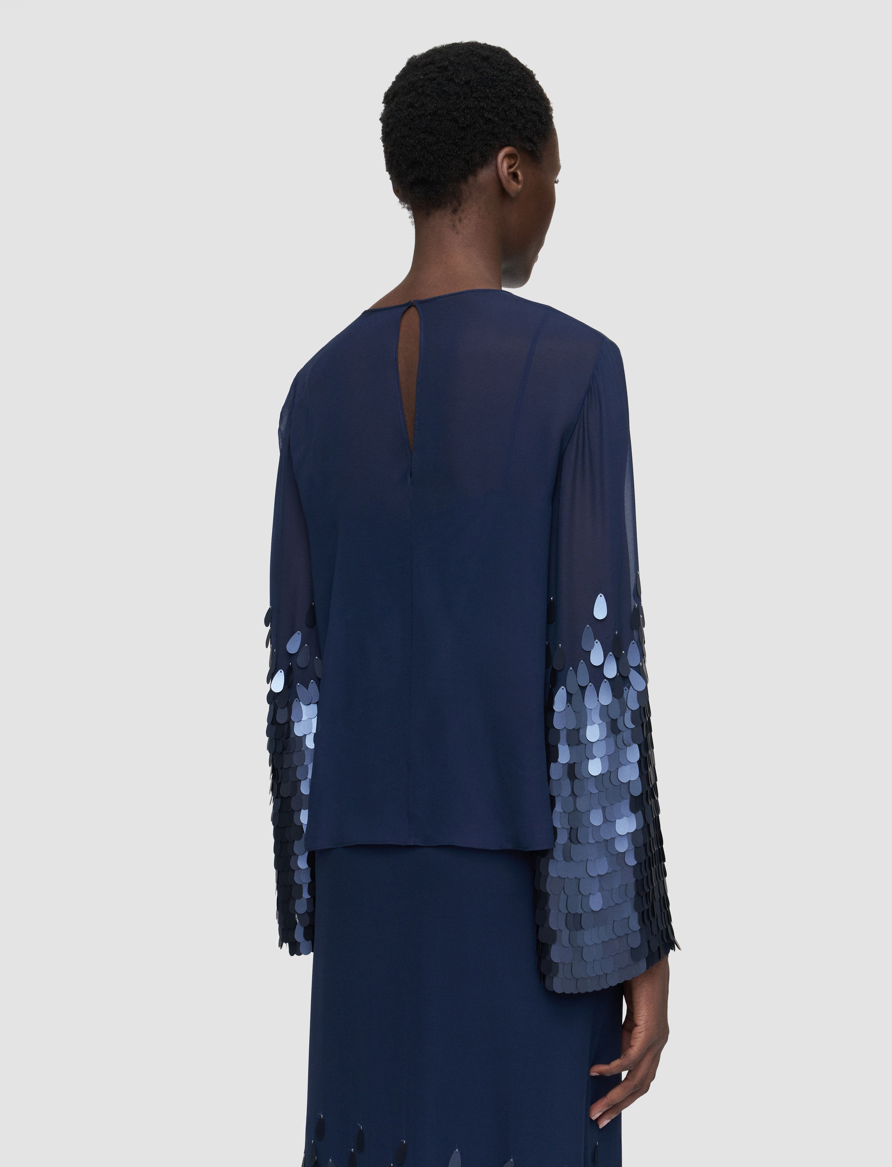blue-ariane-chiffon-sequin-blouse-JOSEPH