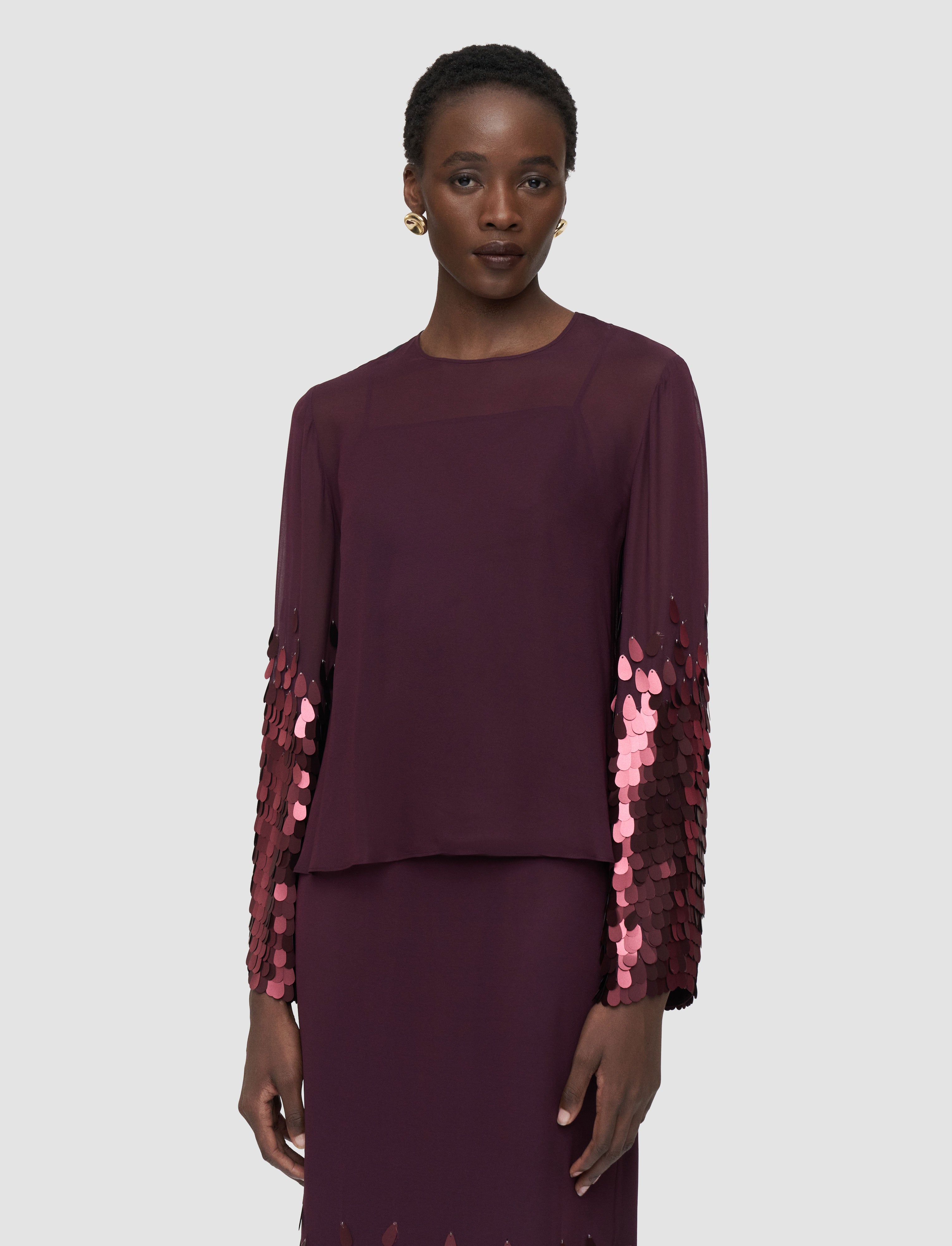 purple-ariane-chiffon-sequin-blouse-JOSEPH
