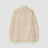 Beige Atlan Printed Silk Blouse - Joseph