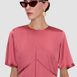 Pink Aura Silk Satin Dress - Joseph