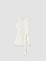 White Balan Denim Sleeveless Jacket - Joseph
