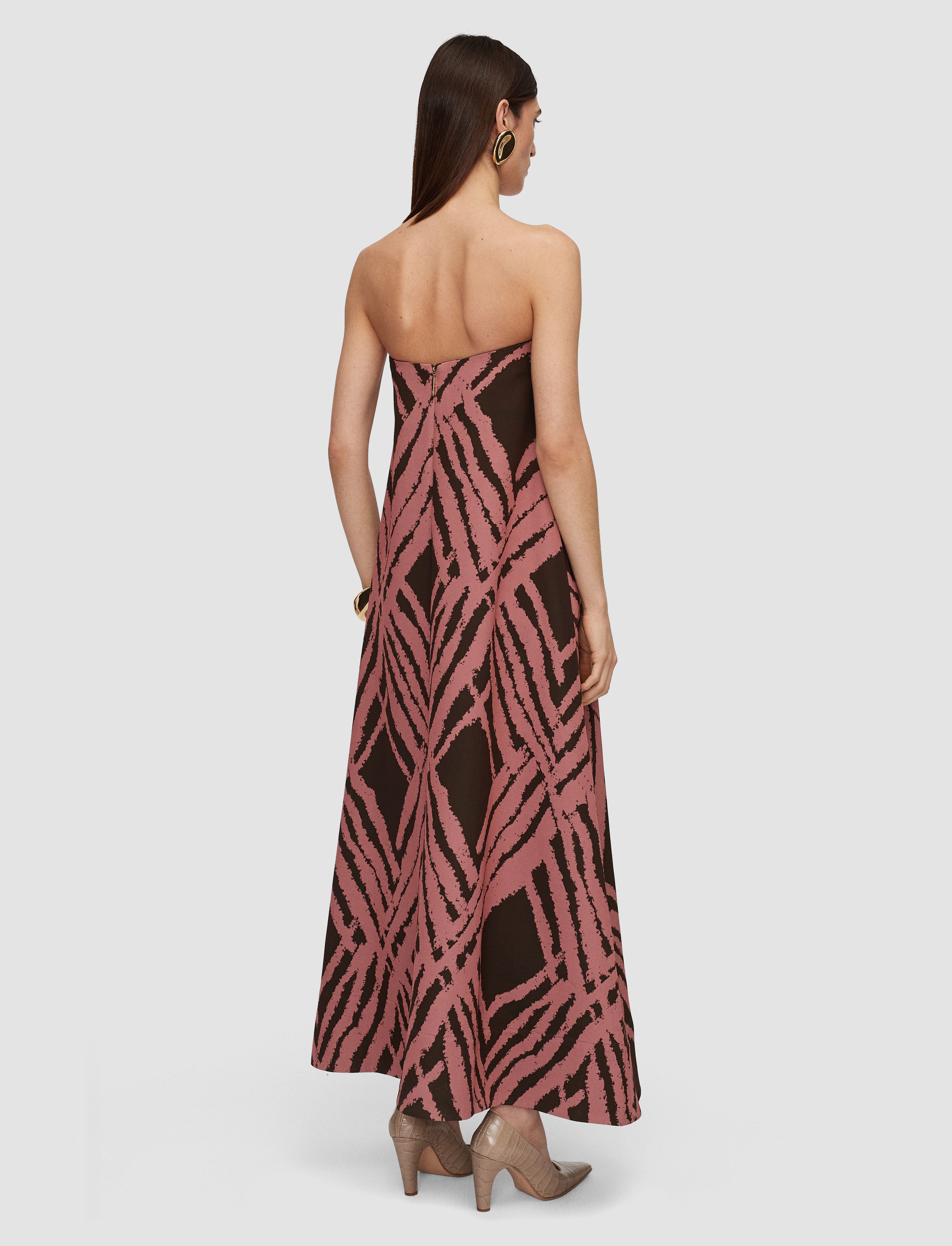 multicolour-banna-satin-twill-strapless-dress-JOSEPH
