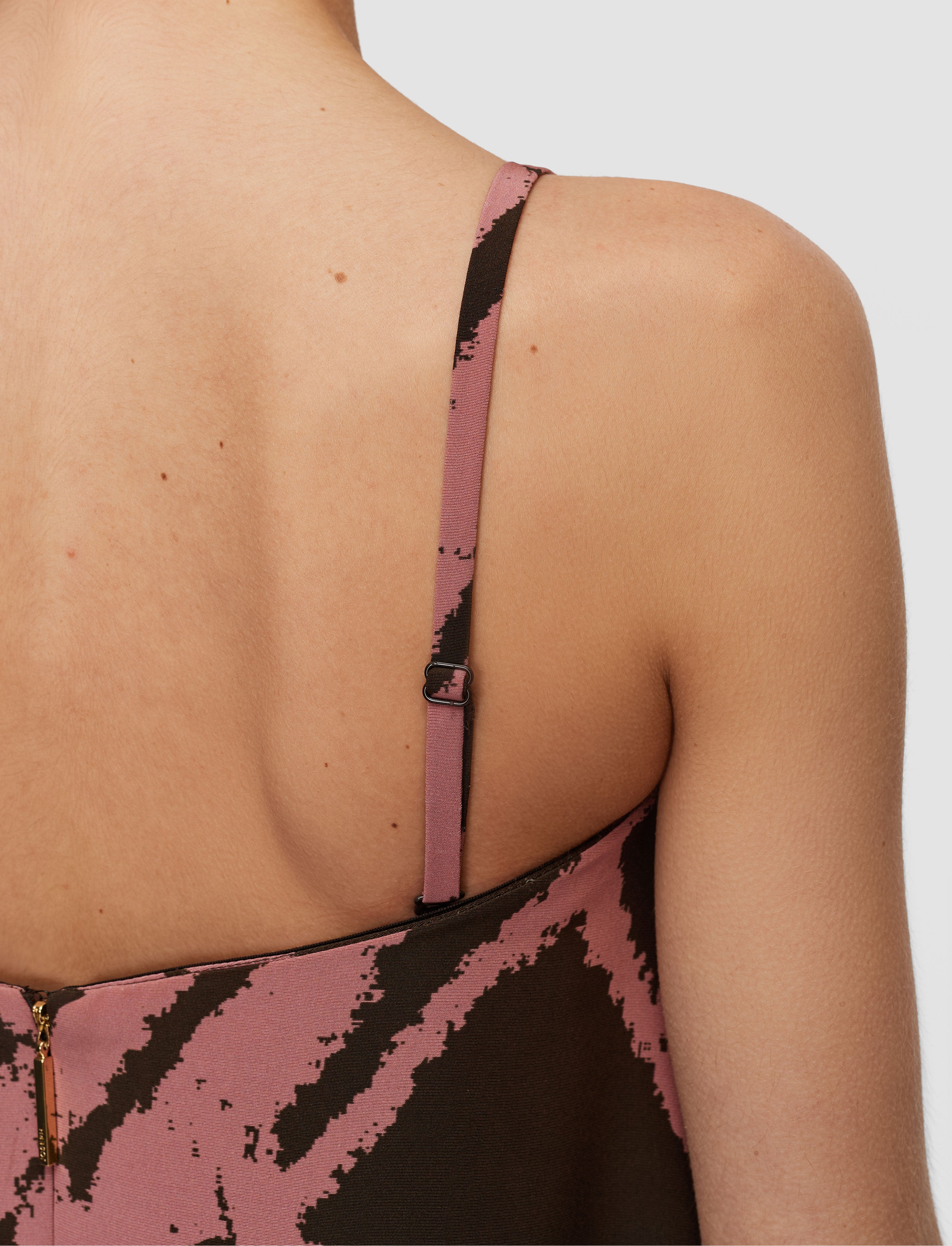 multicolour-banna-satin-twill-strapless-dress-JOSEPH