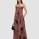 Banna Satin Twill Strapless Dress