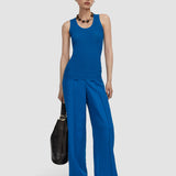 Blue Bayt Crinkle Viscose Vest Top - Joseph