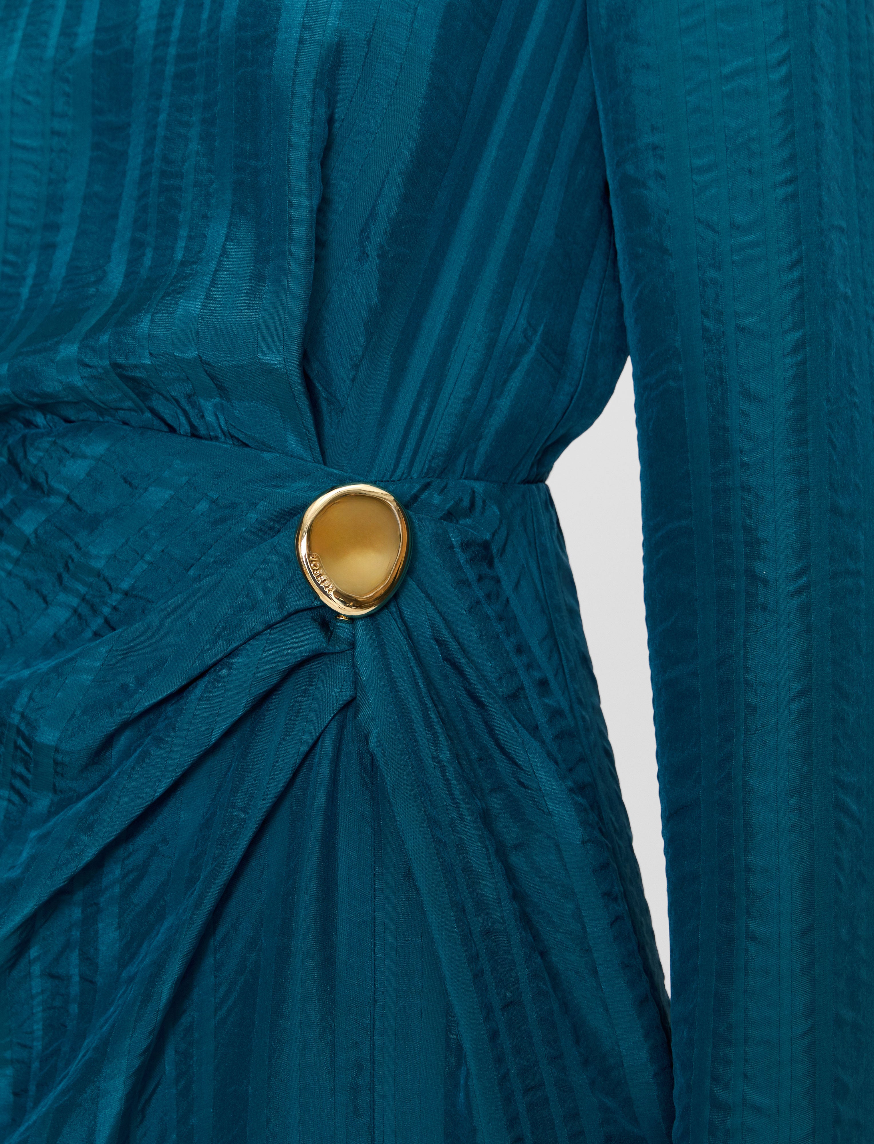 blue-bea-silk-stripe-dress-JOSEPH